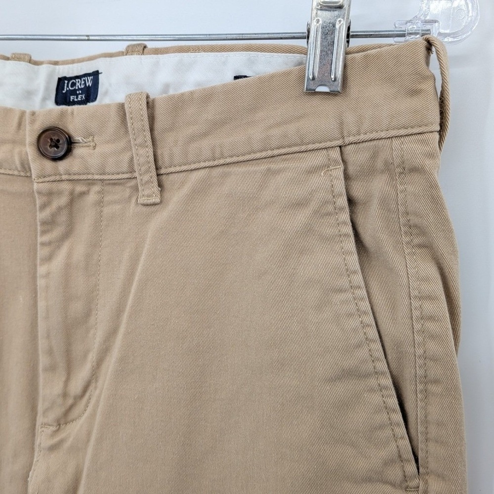J. Crew Flex Khaki Straight Leg Chino Pants Cotton Stretch W29 L31 Preppy Office - Picture 4 of 11